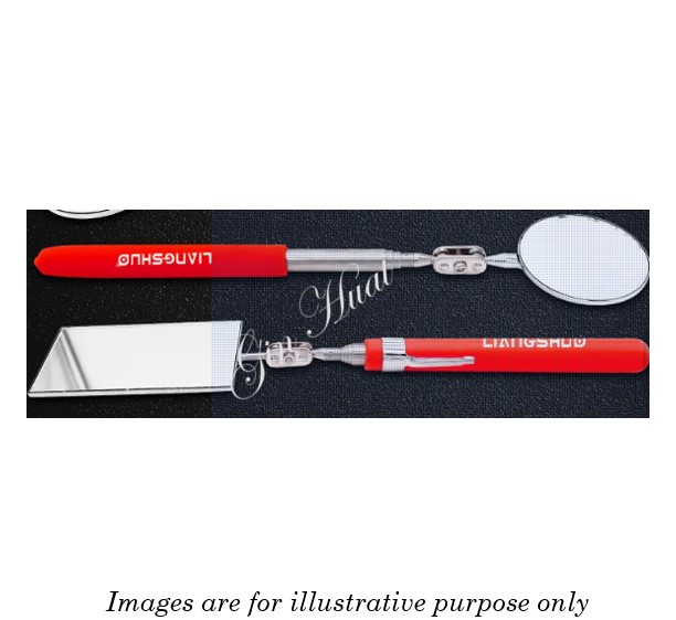 thumbnail interactive-video image 1 of 3-Pack Stainless Steel Mechanic Mirrors - Telescoping Inspection Mirror Set 1 of 3